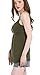 SUIEK Cotton Nursing Tank Tops Maternity Cami with Shelf Bra Breastfeeding Shirts Pregnancy Clothes (Large, Army Green)