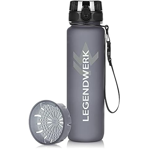 Legendwerk® Trinkflasche 1L mit Sieb Cover