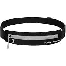 Slim Running Belt Fanny Pack for Women Men, Runners Phone Holder Gift Jogging Pouch Workout Waist Belt, Money Belt Running Gear Accessories For All Cell Phones Black02