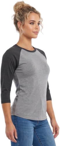Image of ToBeInStyle Women's Classic Two Color Cotton Baseball T-Shirts