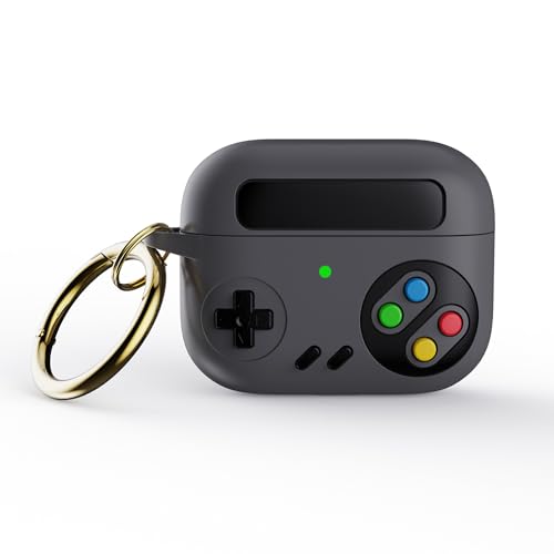 Image of Printme AirPods Pro 2nd Generation Case Cover, Classic Gamepad Design Case Military Hard Shell Protective Cover for Apple AirPods Pro 2 /1 Charging Case for Kids Men Women (Grey)