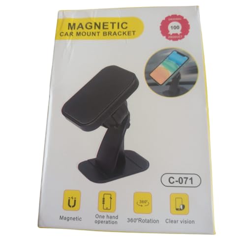 Image of Magnetic Car Mount Bracket Phone Holder for Car Dashboard, 360 Rotational, for All Smartphones (C-071)