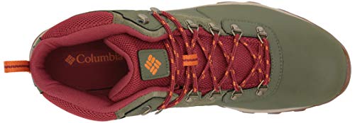 Columbia mens Newton Ridge Plus Ii Waterproof hiking boots, Hiker Green/Marsala Red, 16 US