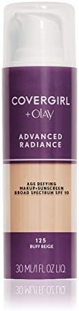 COVERGIRL Advanced Radiance Age-Defying Foundation Makeup, Buff Beige, 1 oz (Packaging May Vary)