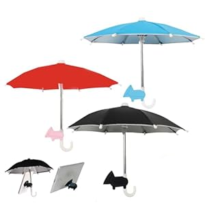Piggy Suction Cup 3-Piece Cell Phone Umbrella Sunshade for Smartphone Outdoor Stand