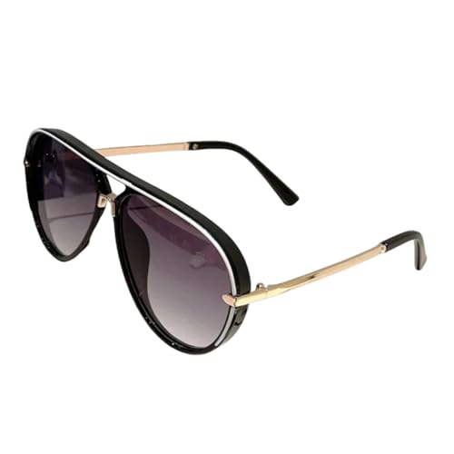 Lunettes de soleil pour homme à grande monture en métal style vintage punk