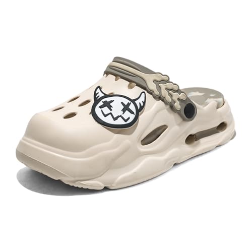 Men's EVA Summer Slip-on Sandals Lightweight and Comfortable Slippers Suitable for Indoor Home Outdoor and Beach Activities (khaki,10)