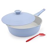 AIKENBBKK 12-Inch Saute Pan Blue
