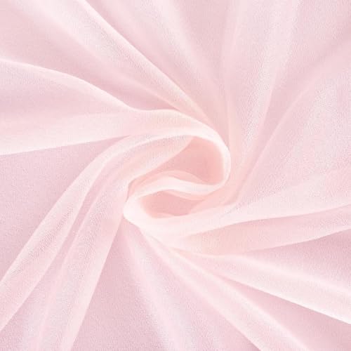 Image of Blush Pink Wedding Glitter Arch Draping Fabric 29 inch x 6.5 Yards 2 Panels Sheer Backdrop Curtains Drapery for Summer Wedding Ceremony Birthday Party Indoor Ceiling Decor