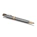 Parker Sonnet Ballpoint Pen Chiselled Silver with Gold Trim Medium Point Black Ink (1931492)
