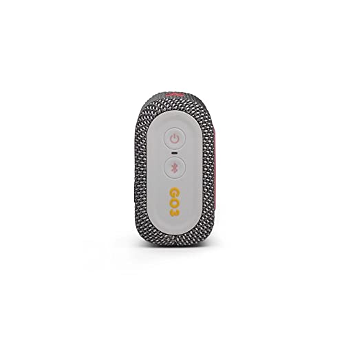 Image of JBL Go 3, Wireless Ultra Portable Bluetooth Speaker, Pro Sound, Vibrant Colors with Rugged Fabric Design, Waterproof, Type C (Without Mic, Gray)
