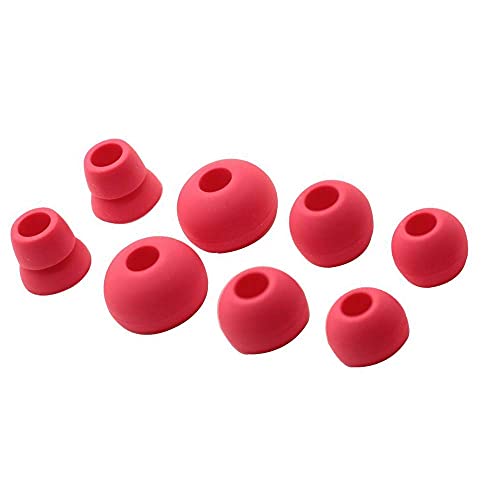 8pcs Powerbeats 2 Replacement Earbuds Powerbeats3 Ear Buds Tips Compatible with Powerbeats 2 Powerbeats 3 Wireless Beats by dr dre Headphones (Red)