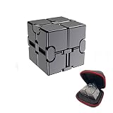 FUFUYOU Infinity Cube Fidget Toys Anxiety Stress Relief Toys for Men Gadget Fathers Gifts Aluminum A