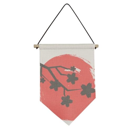 Drapeau en toile peinture pinceau japonais art mural haut de gamme