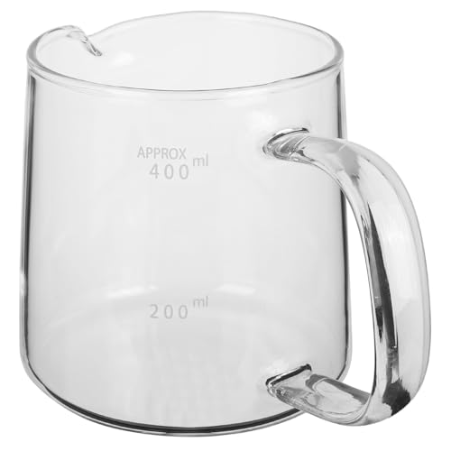 SOLUSTRE Jarra de Café de Cristal de Borosilicato Resistente al Calor, Cafetera Manual Transparente de 400 Ml para Uso Doméstico y Oficina, Servidor para Café de Goteo y Frío, Tetera
