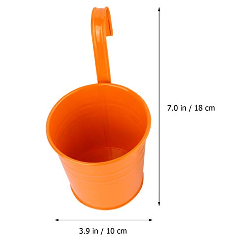 DOITOOL 5 peças de plantas, vaso de metal para pendurar ao ar livre, varanda, jardim, flores, planta