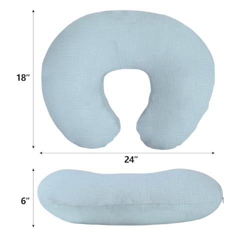 Image of Little Grape Land 100% Cotton Muslin Nursing Pillow Covers 2 Pack, (Garden)