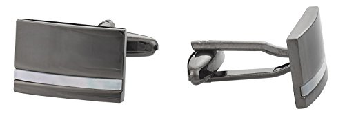 Mancuernillas Gunmetal con Madreperla y Caja miniatura 2