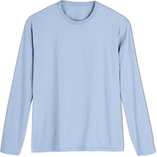Coolibar Upf 50+ Men's Morada Everyday Long Sleeve T-Shirt - Sun Protective (Large- Vintage Blue) #TOP1