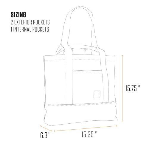 Carhartt Klassische vertikale offene Tragetasche, strapazierfähiges, wasserabweisendes Material mit Hand- und Schultergurten, Kies, 18L, 18 Liter