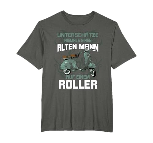 Unterschätze Niemals einen Alten Mann auf einem Roller T-Shirt