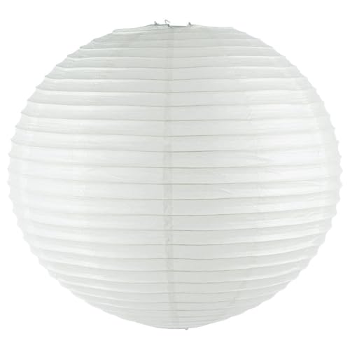 ANGIX 40cm Paper Lampshade 16inch White Classic Bamboo Style Ribbed Paper Lanterns to Hanging White Pendant Lamp Shades for Ceiling Light Bedroom Wedding Event Party Decoration & Celebrations