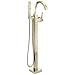 Delta T4746-PNFL Trillian Single Handle Tub Filler Trim with Hand Shower Floor-Mount, Polished Nickel