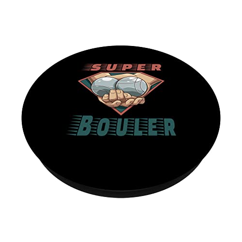Ball game Petanque Boule Boccia PopSockets Swappable PopGrip, Black - Image 2