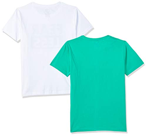 Image of Joshua Tree Boy's Paisley Regular fit T-Shirt (GT05-14 White and Green 11-12 Yrs)