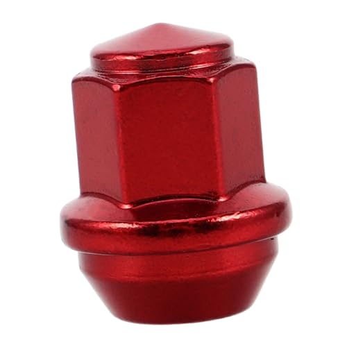 Zerodeko Red Solid Lug Nut Covers Wheel Lug Nut Protector Caps for Easy Installation Robust Design for Secure Wheel Attachment Automotive Accessory
