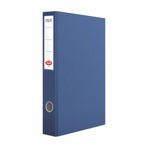 Image of Anupam Attractive Ring File | 1 inch 2D Ring Binder | A4 Robust Textured Cover | Large Capacity Document Organizer | Finger Hole for Easy Shelf Access | Office & Home (Blue, Pack of 4)