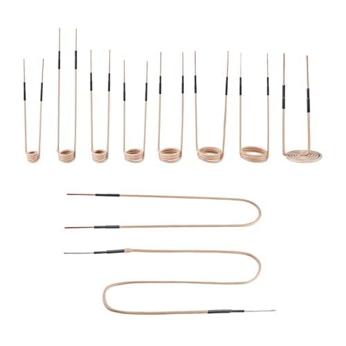 VEVOR 10Pcs Magnetic Induction Heater Coil, Inductor Heat Accessories, Mini Heater Coil Kit with Flexibility and Long Lifespan, for Removing Rusty Bolts and Nuts, 8 Coils + 1 U-Shaped + 1 Free Forming