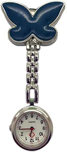 Nurse Lapel Pin Watch Women's Fashion Nurse Clip-on Brooch Lapel Hanging Pocket Nurses Watch Colour:Dark Blue