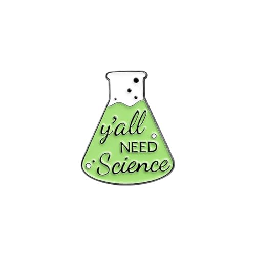 Image of You All Need Science Flask Shaped Enamel Lapel Pin Metal Badge Brooch For Backpacks