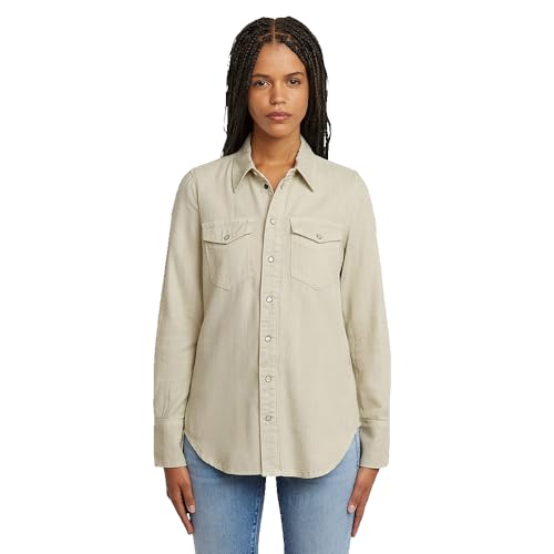 G-STAR Slim Western Shirt Camiseta, Verde Green Tint GD D24343-d454-h029, L Mujeres