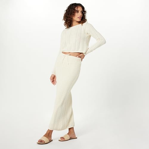 The Drop Women's Makayla Crochet Drop-Shoulder Cropped Pullover4