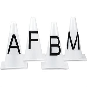 Dover Saddlery Dressage Letter Training Cones, Set of Eight, Color: White
