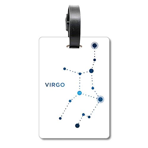 Étiquette pour valise signe Vierge, idée cadeau constellation voyage