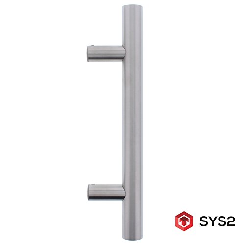 Preisvergleich Produktbild ToniTec Türgriff Stossgriff Haustür Stangengriff gerade 90° Edelstahl SYS2 inkl. Befestigung (Länge1m, Bohrungen 0,8m)