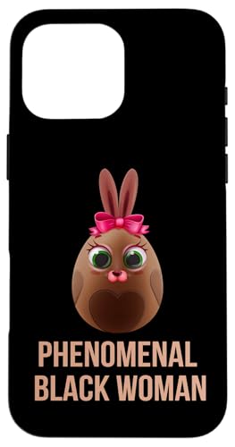 Phenomenal Melanin Black Woman Magic With Easter Black Bunny �X�}�z�P�[�X iPhone 16 Pro Max �p