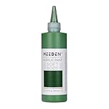MEEDEN Olive Green Acrylic Paint: Matte Finish 250ml/8.45oz Soft Body Bulk Acrylic Colors in Ergonomic Bottle - Fluid Flow Art Paints for Artists Canvas Painting