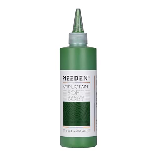 MEEDEN Olive Green Acrylic Paint: Matte Finish 250ml/8.45oz Soft Body