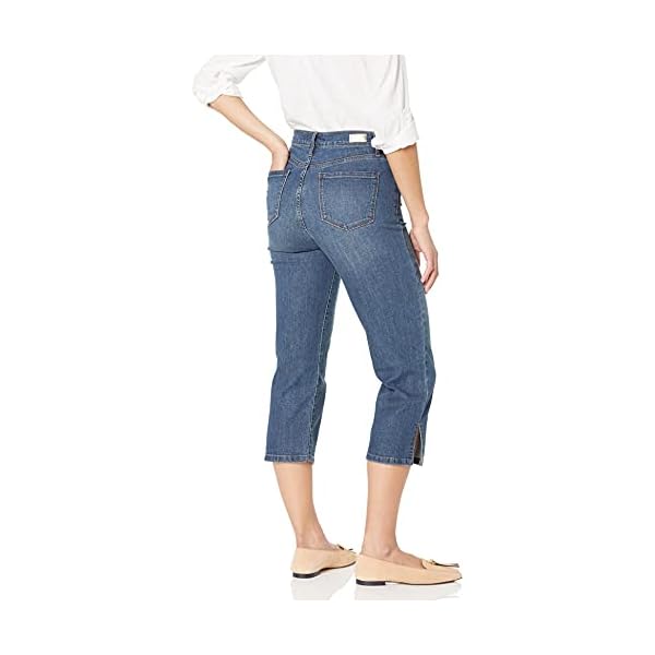 Anne-Klein-Womens-High-Rise-Straight-Leg-Capri Anne Klein Jeans Women's High Rise Straight Leg Capri, Delphi Wash, 6 Regular