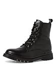 leder boots damen gefüttert Weiblich Tamaris Damen Lederstiefel Stiefelette Frauen Ankle Boots schwarz M2526941, Schuhgröße:39 EU
