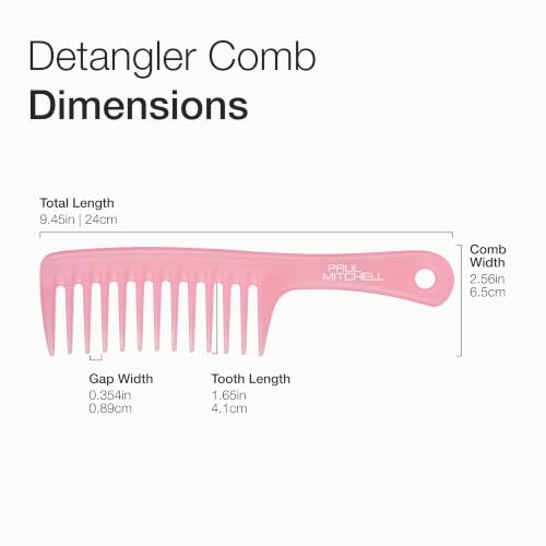 Image of Paul Mitchell Detangler Comb, Wide Tooth Comb Detangles Wet or Dry Hair