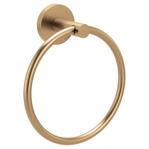 Moen Arlys Bronzed Gold Modern Bathroom Hand Towel Ring, Y5785BZG by Moen - Used condition - CA$46.38