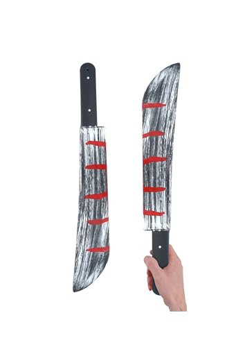 Bloodied Machete Halloween Costume Prop – 50cm Fake Weapon Accessory for Adults & Kids – Scary Fancy Dress, Zombie, Killer, Clown, Horror Movie Cosplay, Trick or Treat Party Decoration