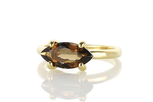 Bague en quartz brun à empiler pour créer votre style bohème au quotidien