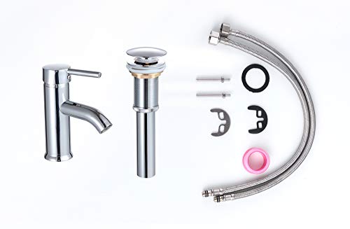 Qi&Yi Bathroom Vanity Ceramic Vessel Sink Wall Mount Small Half Bathroom Corner Basin Faucet Pop Up Drain Left Hand #TOP3