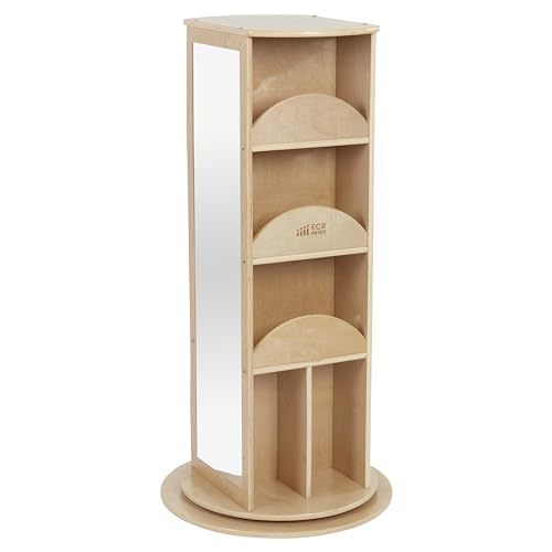 ECR4Kids Rotating Dress-Up Carousel Costume Organizer Natural